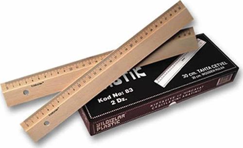 Standart Cetvel Tahta 30 CM (24 Lü Paket)