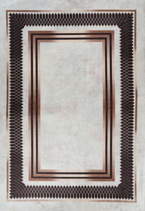 Kadife Dokulu Lastikli Süngerli Kaymaz Yıkanabilir Modern Desenlerde Halı Örtüsü- 6 M2