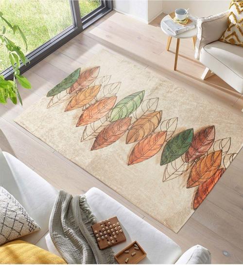 Modern Desenlerde Kadife Dokulu Lastikli Süngerli Kaymaz Yıkanabilir Halı Örtüsü - 12 M2