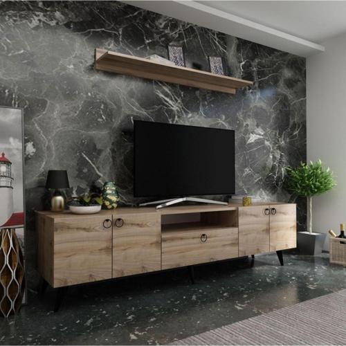 Ideal Tv Ünitesi Duvar Raf Ve Duvar Dolaplı Q7027-3 Çırağan