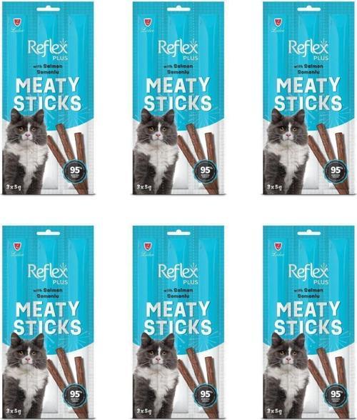 Meaty Sticks Somonlu Kedi Ödül Maması 3X5 Gr - 6 Paket