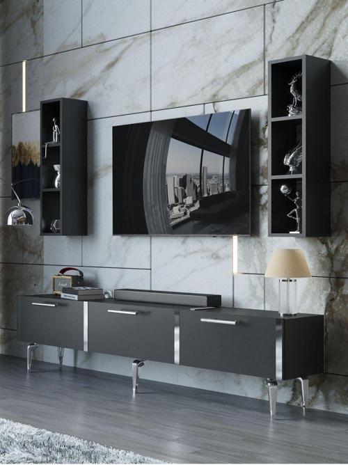 Festival Tv Ünitesi S3004-4-Y1-D1 Silver Antasit