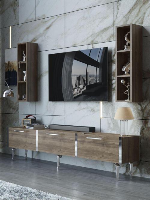 Festival Tv Ünitesi S3004-2-Y1-D1 Silver Ceviz