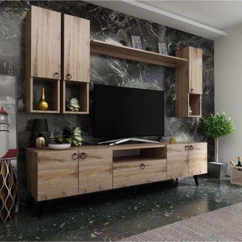 Ideal Tv Ünitesi Duvar Raf Ve Duvar Dolaplı Q7024-3 Çırağan