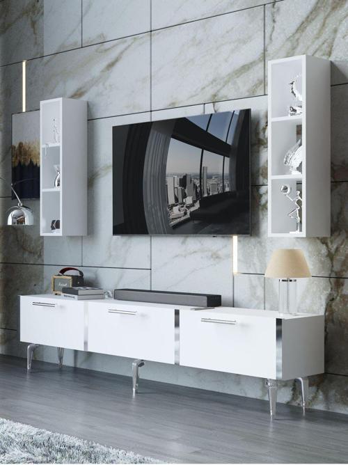 Festival Tv Ünitesi S3004-1-Y1-D1 Silver Beyaz