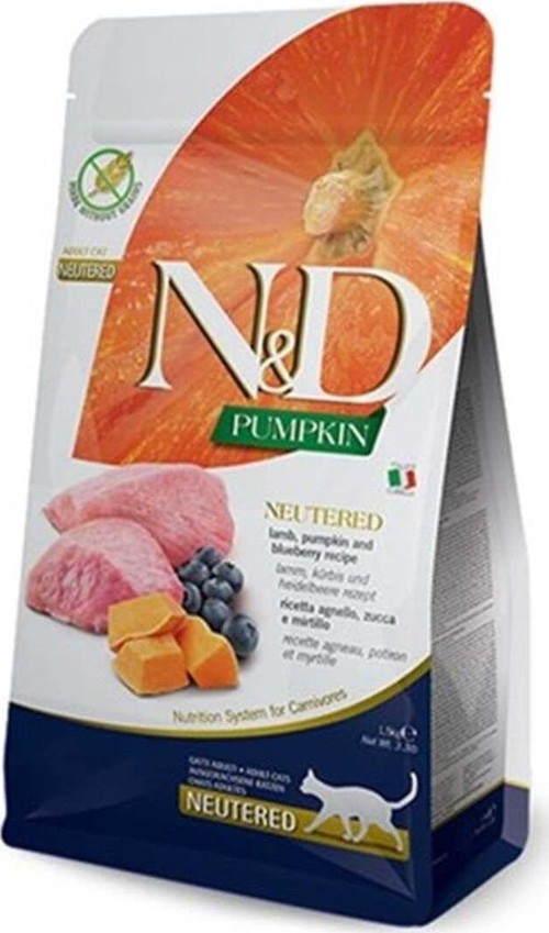 Nd Balkabaklı Kuzu & Yaban Mersini Kısırlaştırılmış Kedi Maması 5 Kg