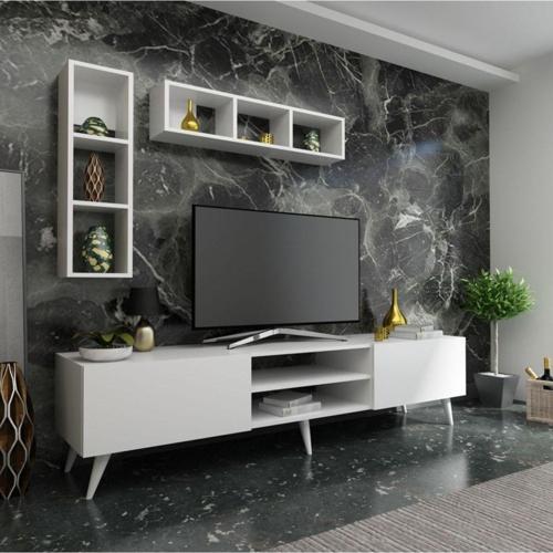 Ideal Tv Ünitesi Duvar Raflı Q7805-1 Beyaz