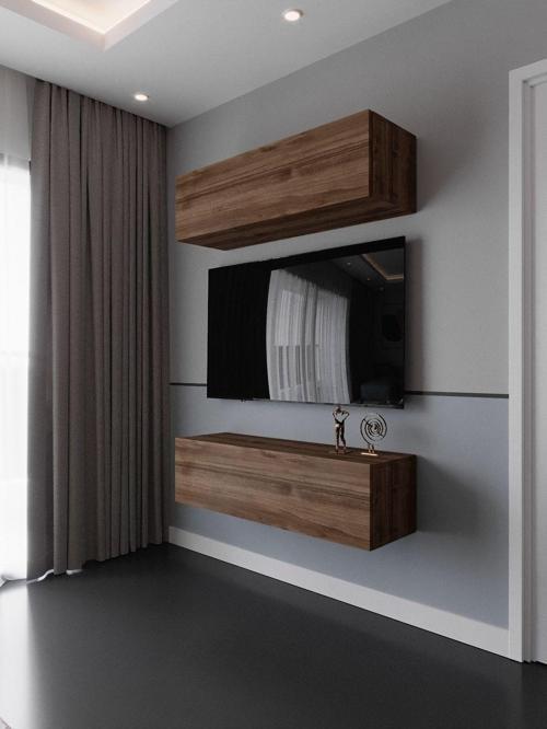 Duvara Monte Tv Sehpası Ceviz S6113-2