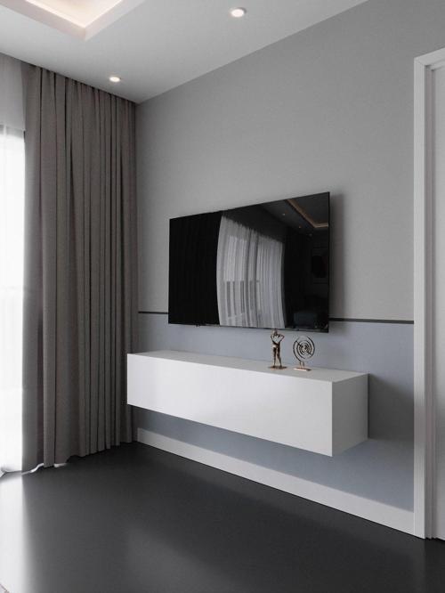 Duvara Monte Tv Sehpası Beyaz S6205-1