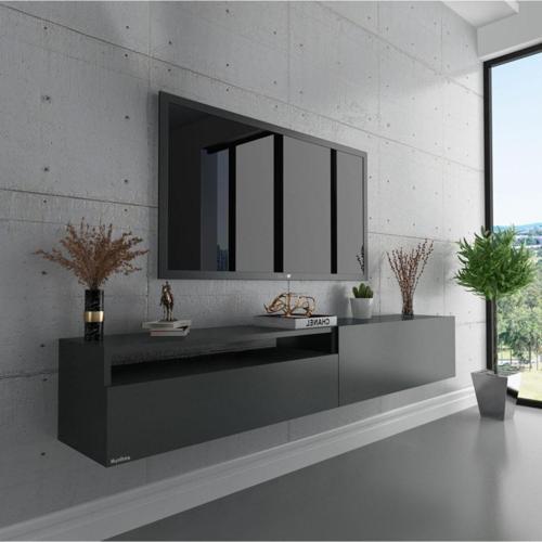 Duvara Monte Tv Sehpası Antrasit S6110-4