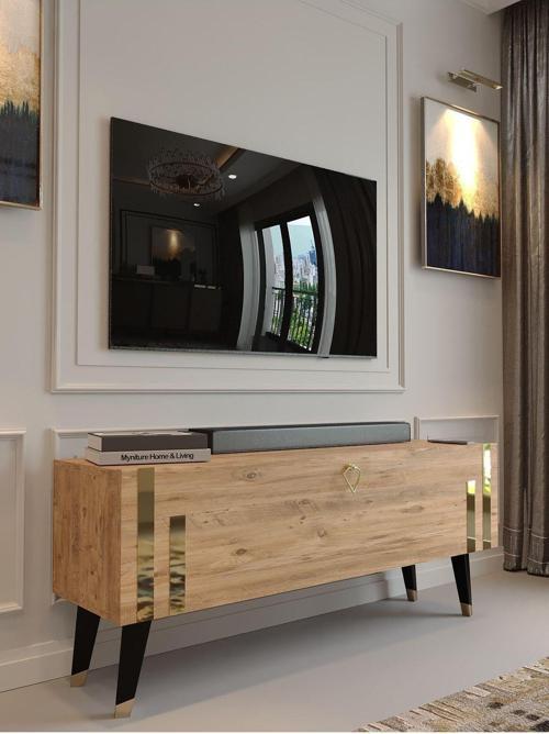 Festival Tv Sehpası G6302-6 Gold Atlantik Çam