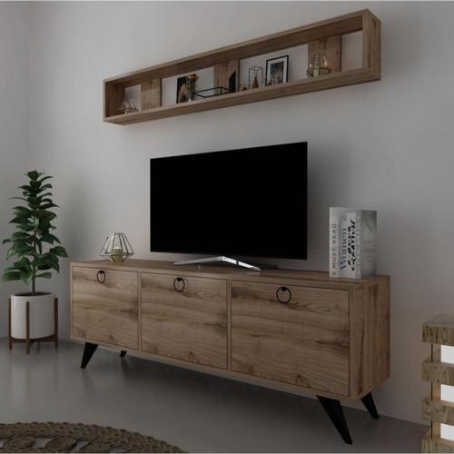 Kulplu Dolaplı Modern Tv Sehpası Q3029-3