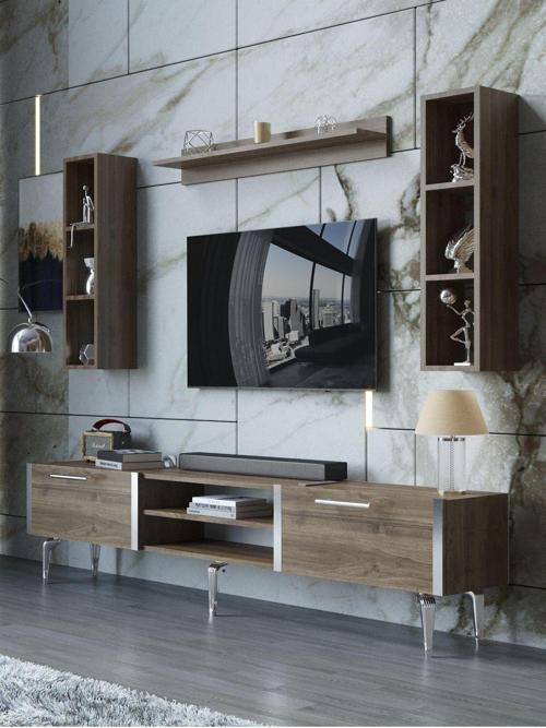Festival Tv Ünitesi S3009-2-Y1-D1 Silver Ceviz
