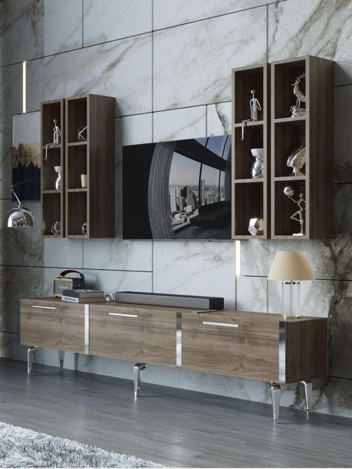 Festival Tv Ünitesi S3002-2-Y1-D1 Silver Ceviz