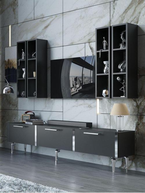 Festival Tv Ünitesi S3002-4-Y1-D1 Silver Antasit