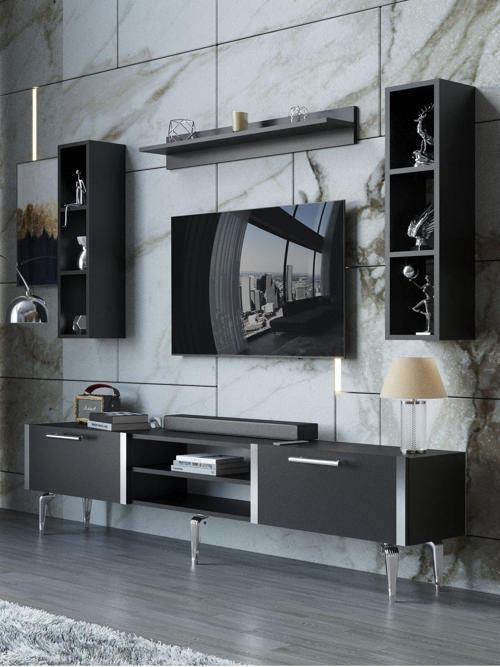 Festival Tv Ünitesi S3009-7-Y1-D1 Silver Siyah