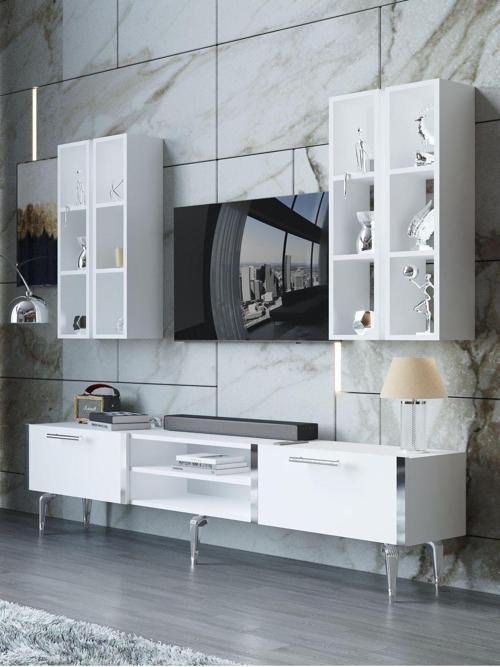 Festival Tv Ünitesi S3001-1-Y1-D1 Silver Beyaz