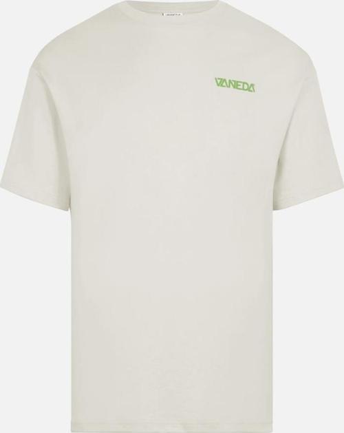 OVERSIZED FIT SIRT DESENLİ ERKEK TSHIRT EKRU 