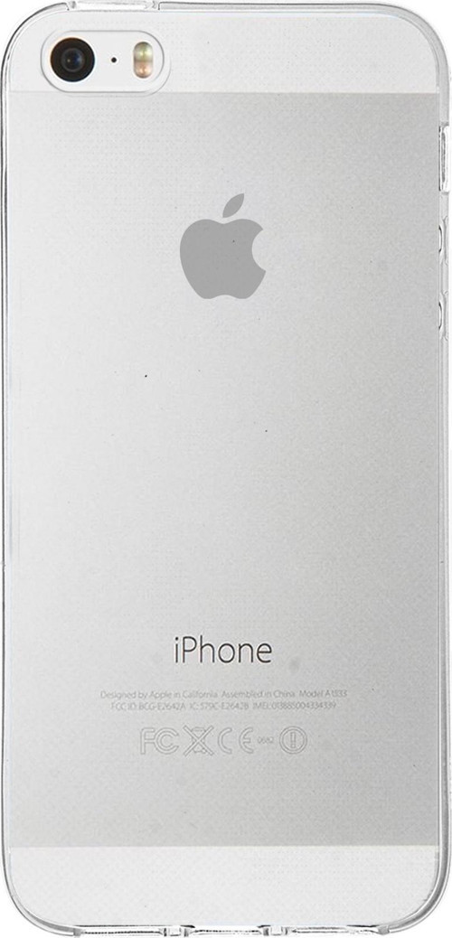 Apple iPhone 5S Kapak 1mm Şeffaf Silikon Kılıf