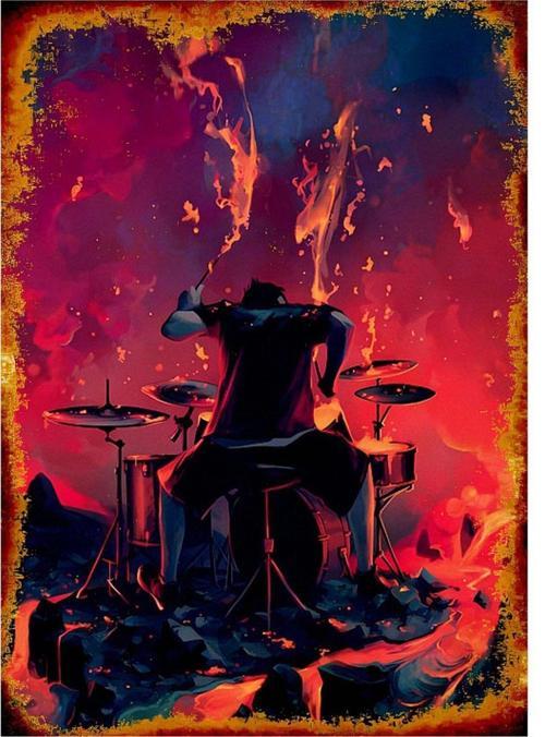 Baterist Model Mdf Tablo 18 cm x 27 cm