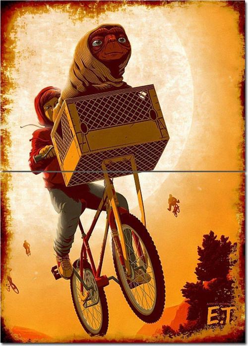 E.T. Film Posteri Art Mdf Poster 70 cm x 100 cm