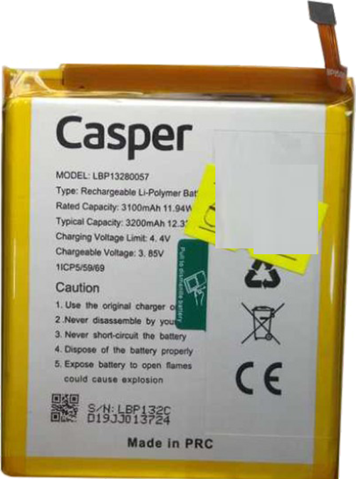 Casper Via E3 Batarya Pil Sıfır Orijinal
