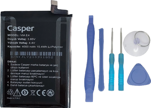 Casper Via E4 Batarya Pil Sıfır Orijinal + TAMİR SETİ