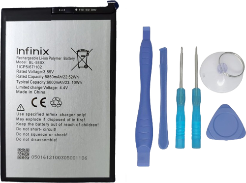 Infinix HOT 10 PLAY Batarya Pil Sıfır Orijinal + TAMİR SETİ