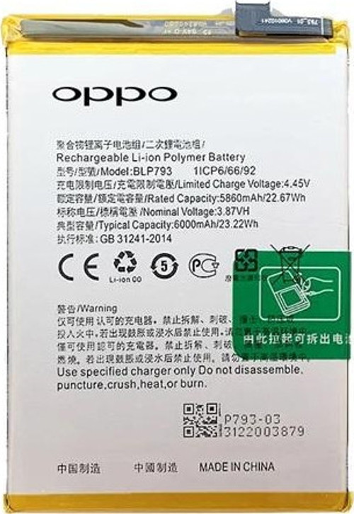 Oppo Realme C25S - Blp793 Batarya Pil Sıfır Orijinal