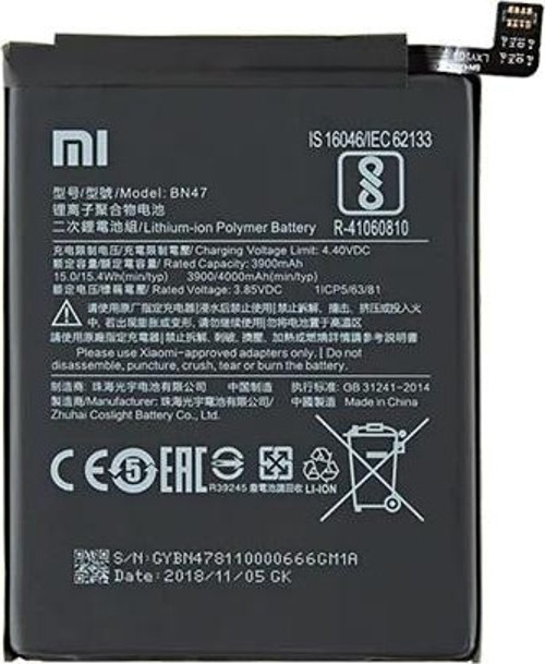 Xiaomi Mi A2 LITE - BN 47 - Batarya Pil Sıfır Orijinal