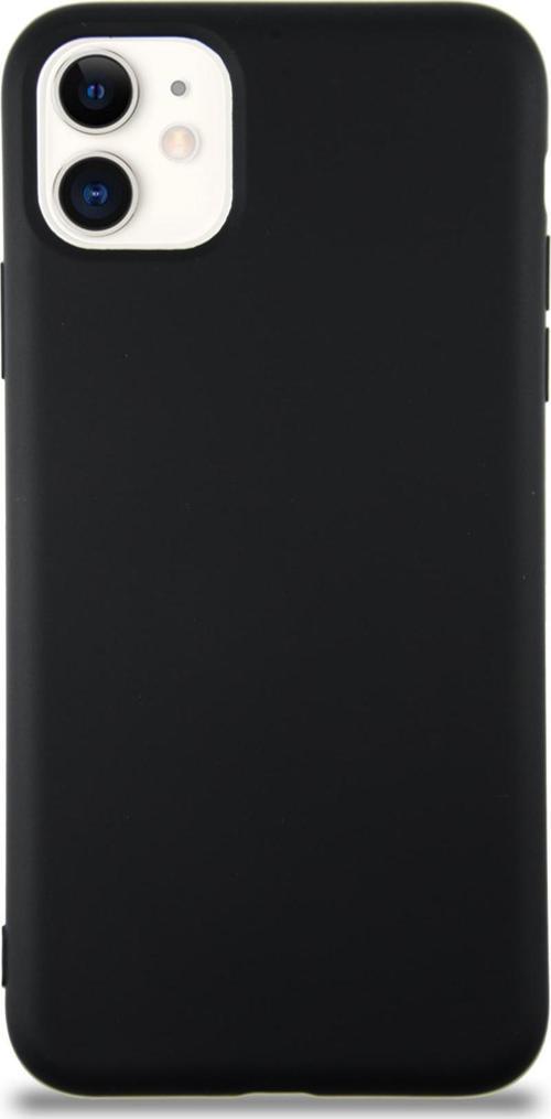 Apple iPhone 11 Kapak İçi Kadife Lansman Silikon Kılıf - Siyah