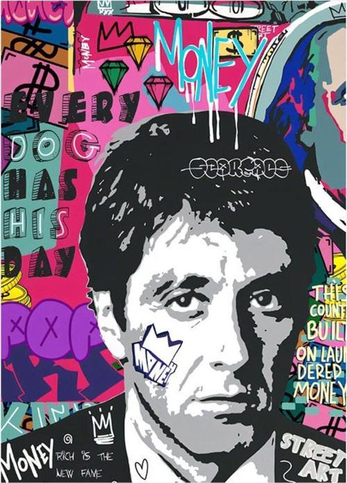 Scarface Tony Montana Art Mdf Tablo 18 cm x 27 cm