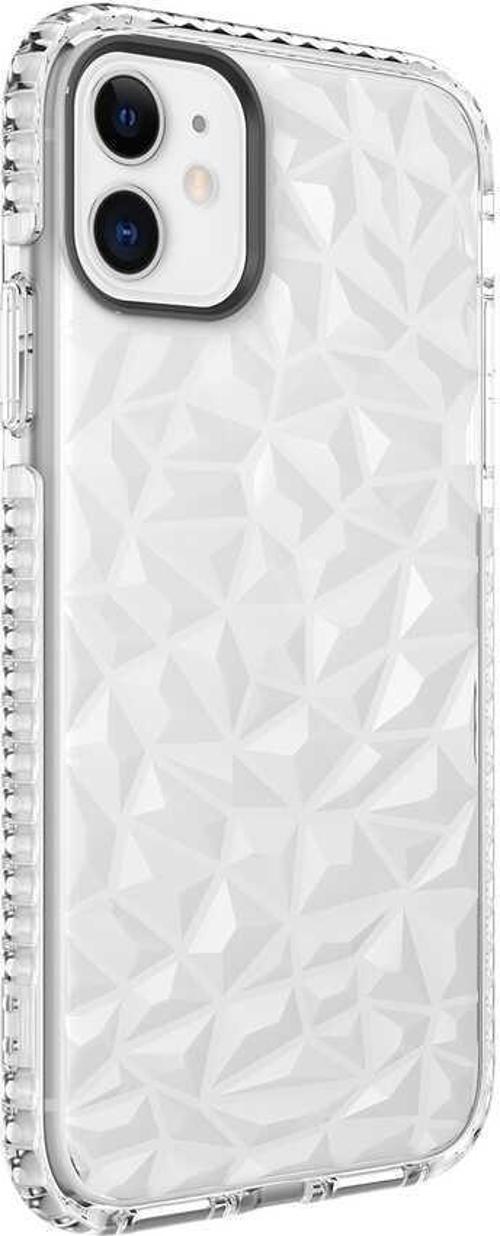 Apple iPhone 11 Kapak Prizma Darbe Emici Arkası Şeffaf Silikon Kılıf - Beyaz