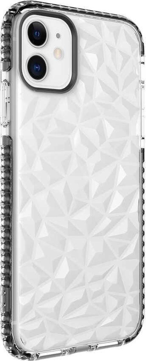 Apple iPhone 11 Kapak Prizma Darbe Emici Arkası Şeffaf Silikon Kılıf - Siyah