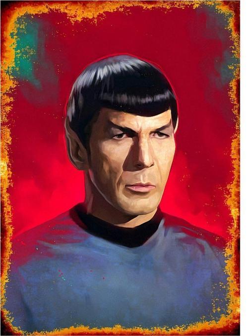 Star Trek Kaptan Spark Tasarım Mdf Tablo 18 cm x 27 cm