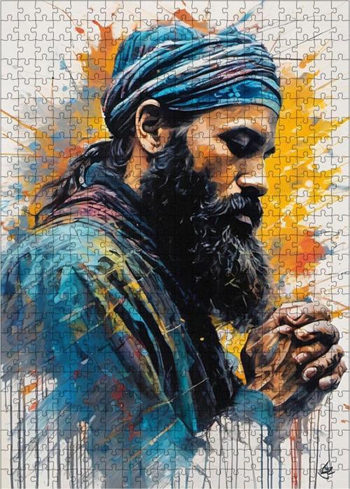 Ahşap Mdf Puzzle Yapboz Dua Eden Adam 500 Parça 50 x 70 Cm