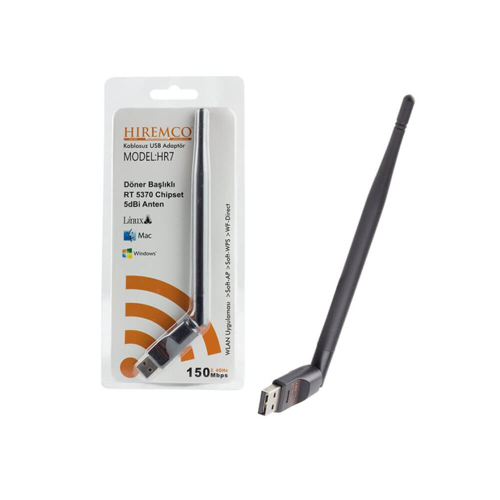HR7 USB Antenli 802.11N 5370 150 Mbps Uyumlu Wifi Anten