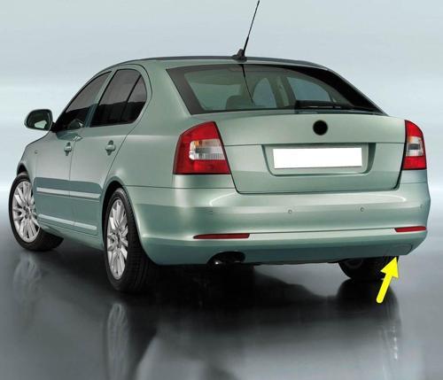 Skoda Octavia A6 Sedan 2009-2012 Arka Tampon Çeki Demiri Kapağı