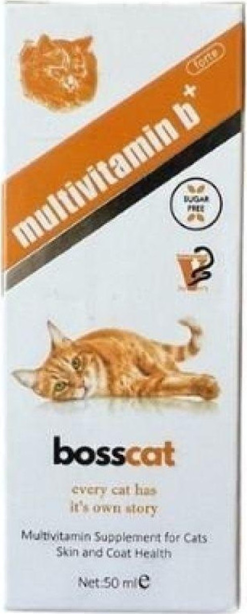 Bosscat B Kompleks Multivitamin Kedi Deri Ve Tüy Sağlığı İçin Sıvı Takviye 50 Ml