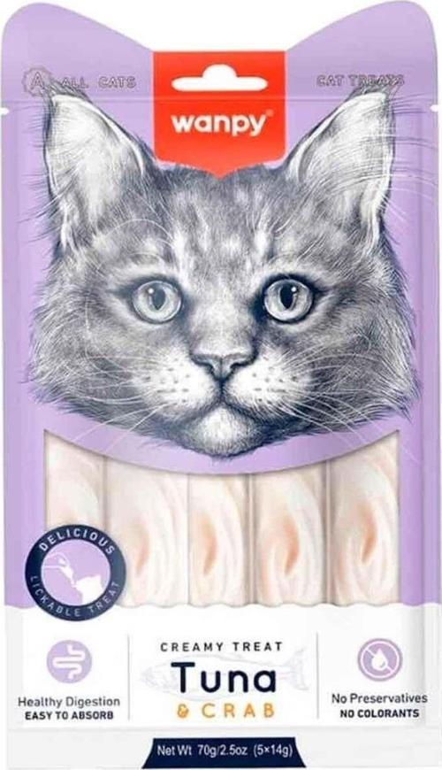 Ton Balıklı Ve Yengeçli Sıvı Kedi Ödül Maması 5 X 14 Gr