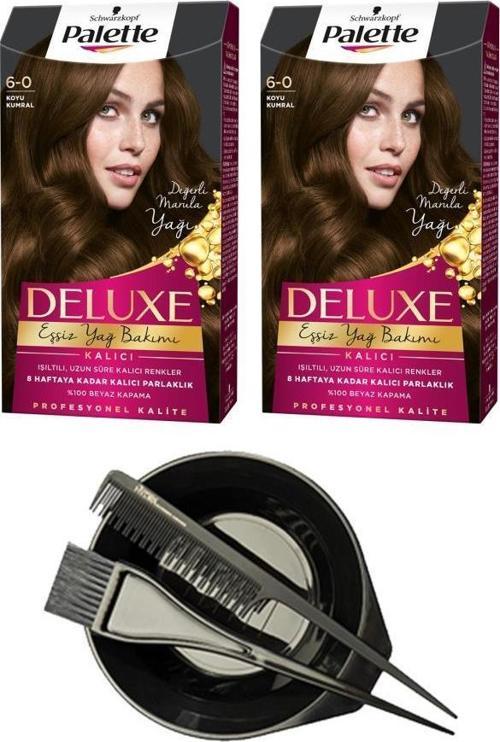 Deluxe Set Saç Boyası 6-0 Koyu Kumral X2+ Saç Boyama Seti