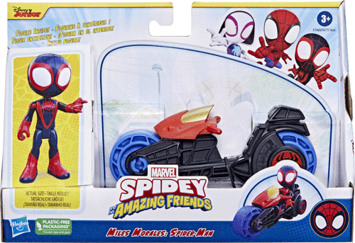 F6777 Spidey ve İnanılmaz Arkadaşları - Motorsiklet ve Figür +3 yaş