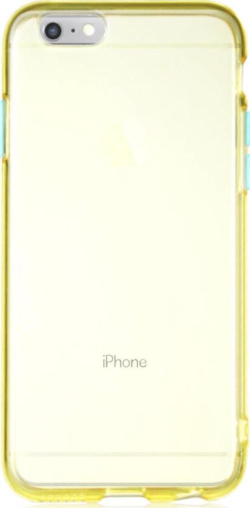 Apple iPhone 6 Kılıf Renkli Şeffaf Kapak - Sarı