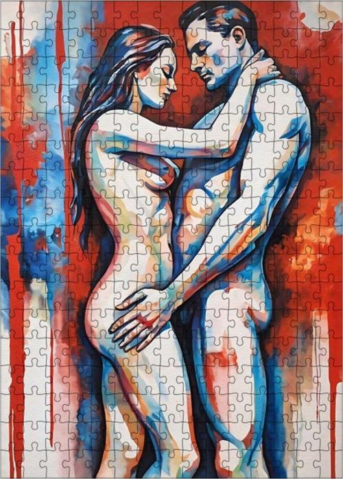 Ahşap Mdf Puzzle Yapboz Sarmaş Dolaş Çift 255 Parça 35 x 50 Cm