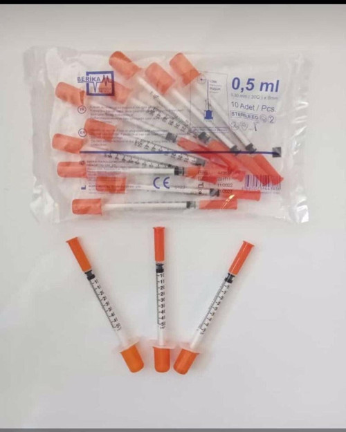 0.5Cc 30G 0.30X8Mm Enjektör - Şırınga (100 Adet)