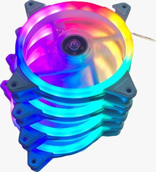 Beyaz 7R Pro Seri 4’Lü set Rainbow Işıklı Sessiz 120mm Kasa Fanı