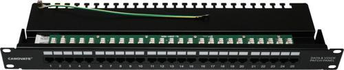 25 Port Cat 3 Telefon Patch Panel 1U 19'' Siyah Zırhlı Ral 9005 2 Yıl Üretici Garantili