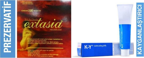 Extasia Prezervatif 100 Adet , Kayganlaştırıcı Jel 42 Gr