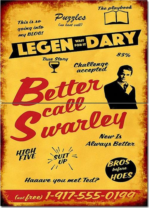 Barney Stinson Legen Dary Model Ahşap Tablo 70 cm x 100 cm