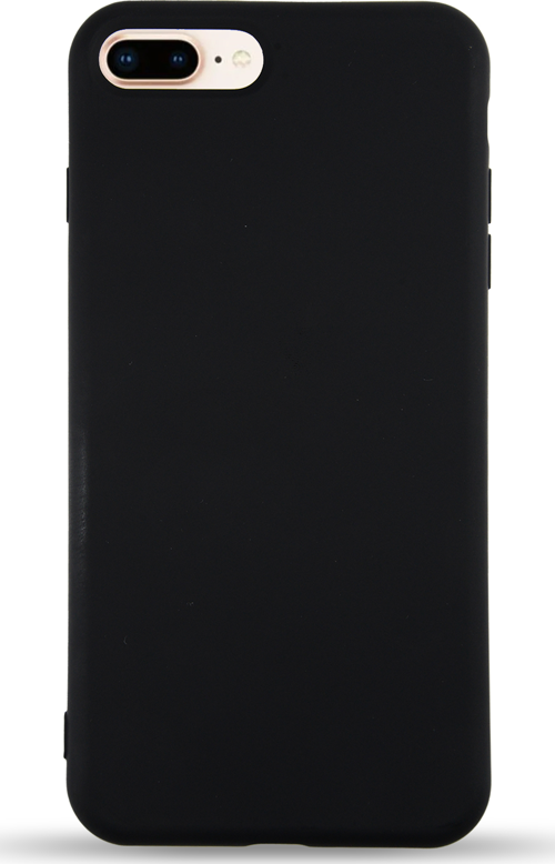 Apple iPhone 8 Plus Kapak İçi Kadife Lansman Silikon Kılıf - Siyah